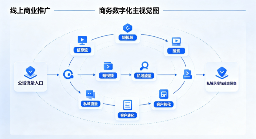 新都县线上商业推广怎么做？全域流量闭环搭建与低成本转化实战指南